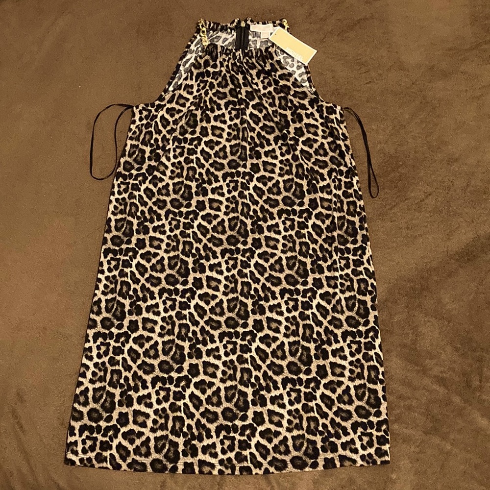 NWT Michael Kors cheetah print sleeveless dress